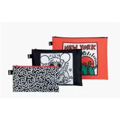 LOQI - Keith Haring NY Collection Zip Pocket Set 3pce