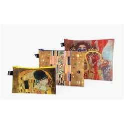 LOQI - Gustav Klimt Zip Pocket Set 3pce