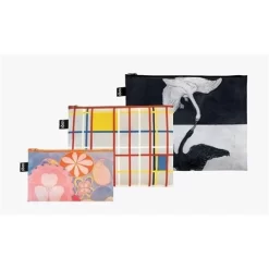 LOQI - Hilma Af Klint Mondrian Collection Zip Pocket Set 3pce