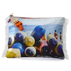 Med Blue - Positano Canvas Pouch