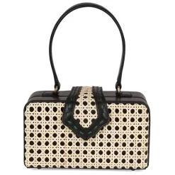 Mehry Mu - Fey In The 50s Bag Leather & Rattan Black