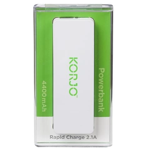 Korjo - Powerbank 4400 MAh White 1 Korjo - Powerbank 4400 MAh White
